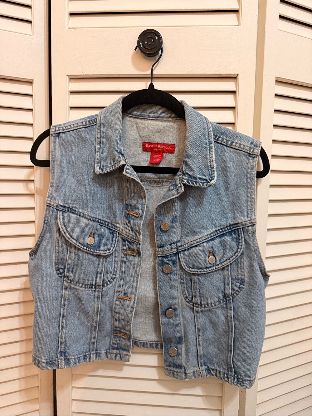 Banana Republic Light Blue Denim Jacket with Red Label